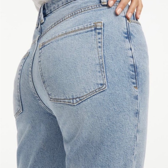 NWT good American high rise straight leg light wash jeans sz 12/31 - Picture 8 of 9